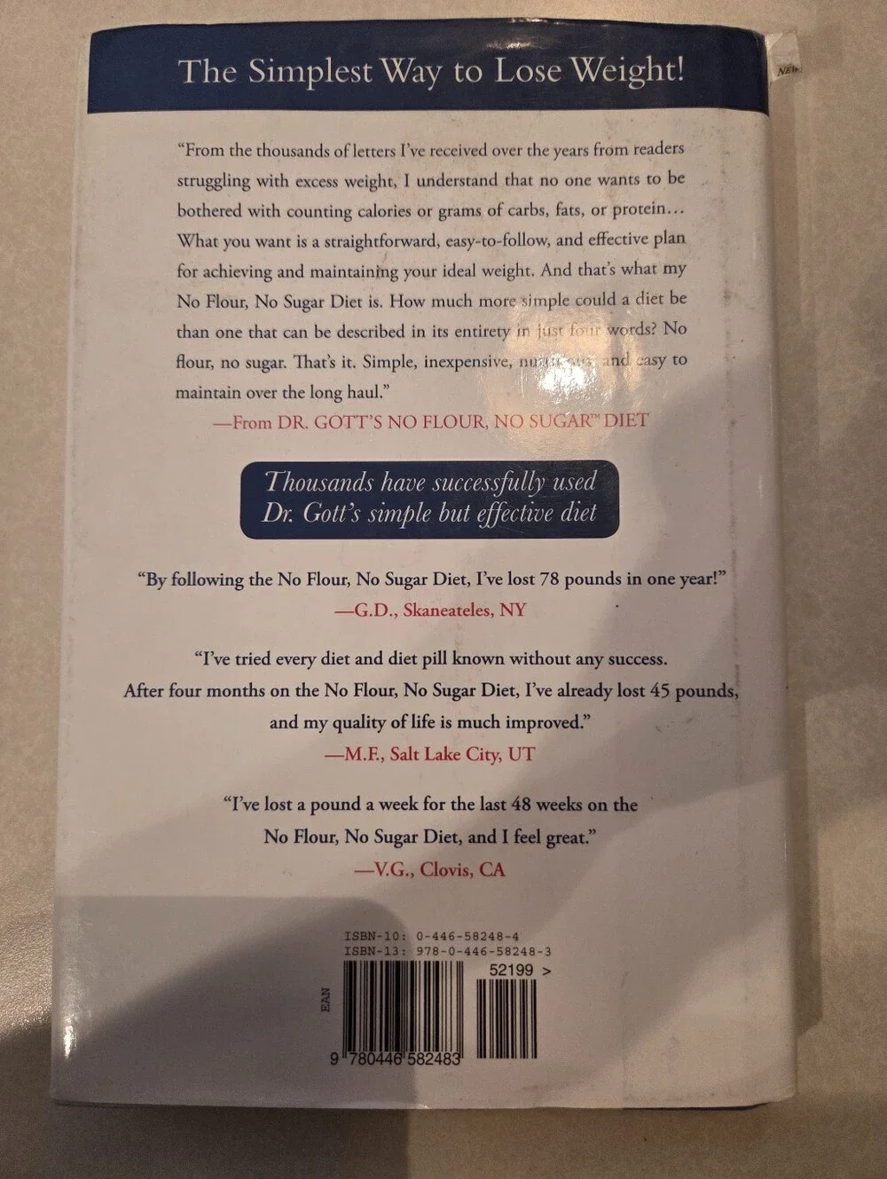 Dr. Gott's No Flour, No Sugar Diet - Light Blue Book